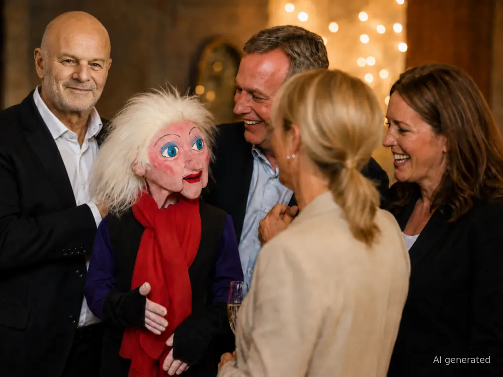 Comedy-Else als Walkact beim Firmenevent