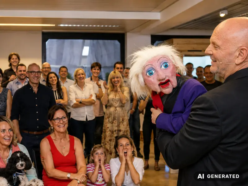 Comedy-Else als Walkact bei der Familienfeier