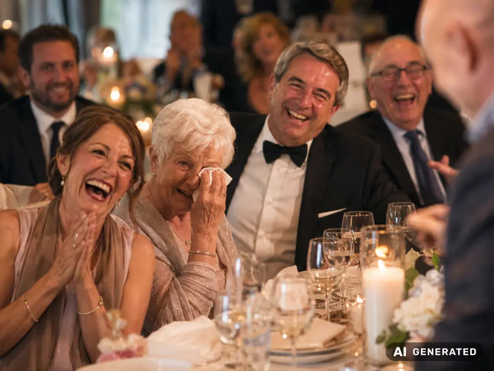 Tischzauberkunst beim Hochzeitsdinner